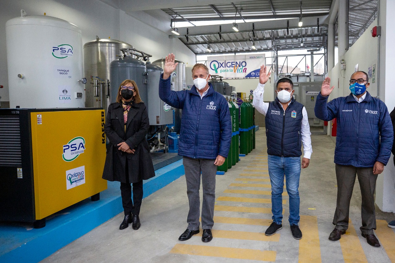 Municipalidad de Lima entrega segunda planta de oxígeno que brindará servicio gratuito en el Rímac.